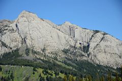 18 Mount Corey With The Hole In The Wall In Afternoon From Trans Canada Highway After Leaving Banff Driving Towards Lake Louise in Summer.jpg